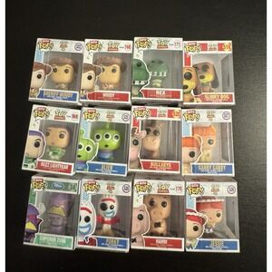 Funko Bitty Pop! Exclusive Mini Vinyl Figures Toy Story 12 lot Woody, Buzz, Rex